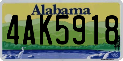 AL license plate 4AK5918