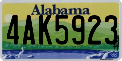 AL license plate 4AK5923