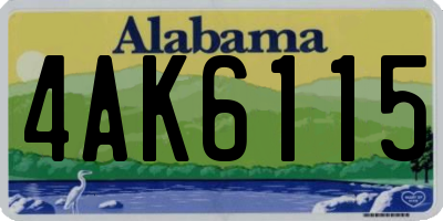 AL license plate 4AK6115