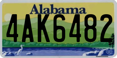 AL license plate 4AK6482