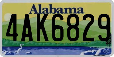 AL license plate 4AK6829