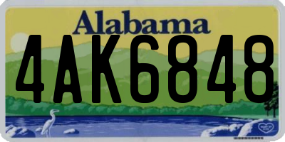 AL license plate 4AK6848