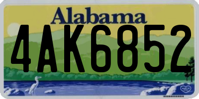 AL license plate 4AK6852