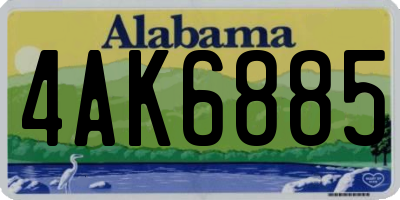 AL license plate 4AK6885