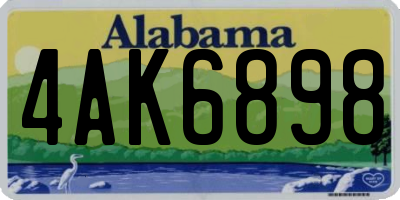 AL license plate 4AK6898
