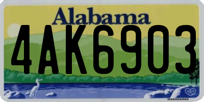 AL license plate 4AK6903