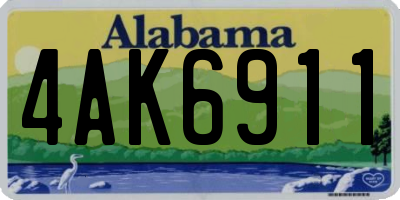AL license plate 4AK6911