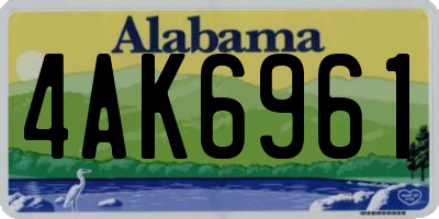 AL license plate 4AK6961