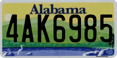 AL license plate 4AK6985