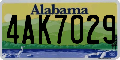 AL license plate 4AK7029