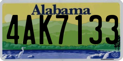 AL license plate 4AK7133