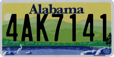 AL license plate 4AK7141