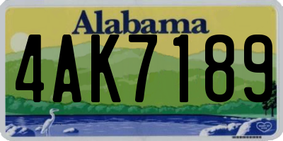 AL license plate 4AK7189