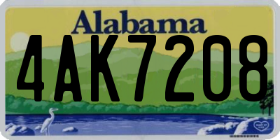 AL license plate 4AK7208