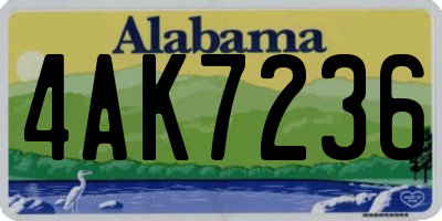 AL license plate 4AK7236