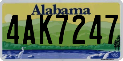 AL license plate 4AK7247