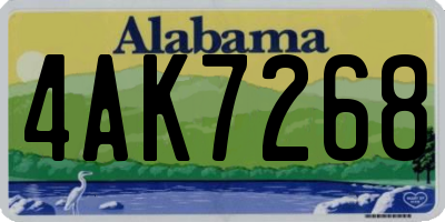 AL license plate 4AK7268