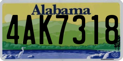 AL license plate 4AK7318