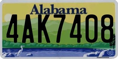 AL license plate 4AK7408