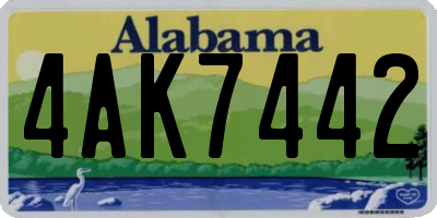 AL license plate 4AK7442