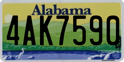 AL license plate 4AK7590