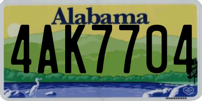 AL license plate 4AK7704