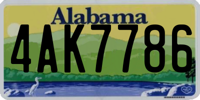 AL license plate 4AK7786