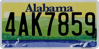 AL license plate 4AK7859