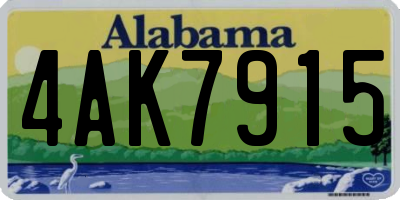 AL license plate 4AK7915