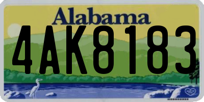 AL license plate 4AK8183