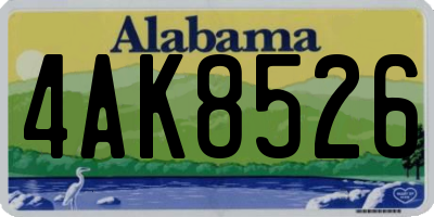 AL license plate 4AK8526