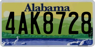 AL license plate 4AK8728