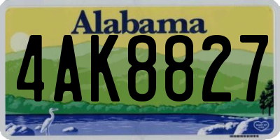 AL license plate 4AK8827