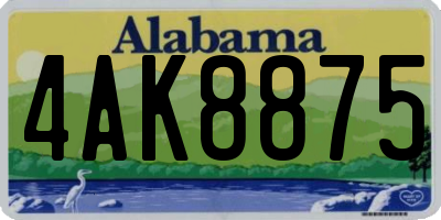 AL license plate 4AK8875