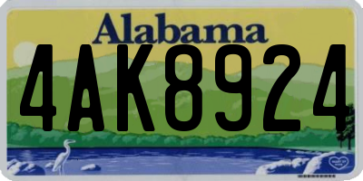 AL license plate 4AK8924