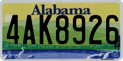 AL license plate 4AK8926