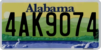 AL license plate 4AK9074