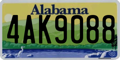 AL license plate 4AK9088