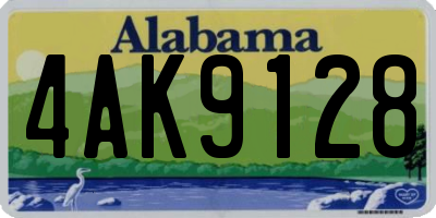 AL license plate 4AK9128