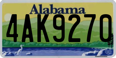 AL license plate 4AK9270