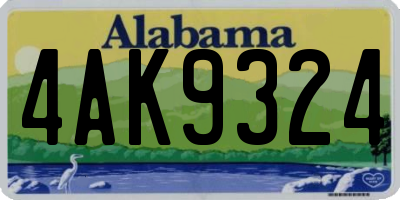 AL license plate 4AK9324