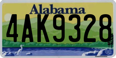 AL license plate 4AK9328