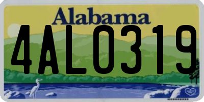 AL license plate 4AL0319