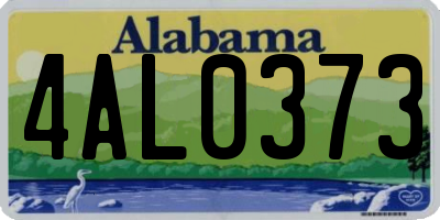 AL license plate 4AL0373