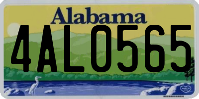 AL license plate 4AL0565