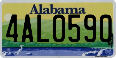 AL license plate 4AL0590