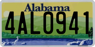 AL license plate 4AL0941