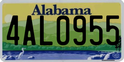 AL license plate 4AL0955