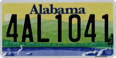 AL license plate 4AL1041
