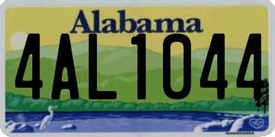 AL license plate 4AL1044